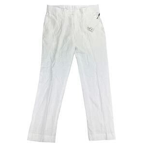 Bar III Mens Slim Fit 100% Linen Suit Pants White 34x32